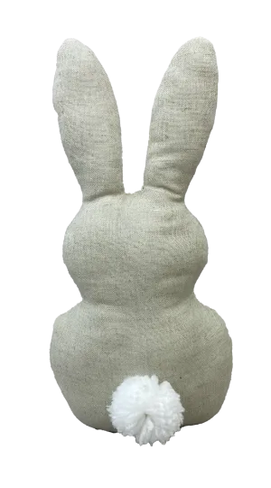 12" by 6.5" Natural Plush Bunny Pom Pom Tail 63252NAT