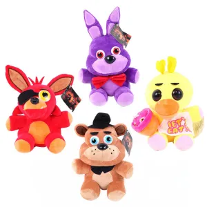 1PCS 25CM Five Nights At Freddy's 4 Kawaii Fnaf World Freddy Fazbear Bear Foxy Bonnie Chica Plush Stuffed Animal Kids Toys Doll