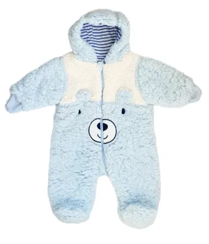 Bebetto Cute Bear Pramsuit Blue (0-9mths)