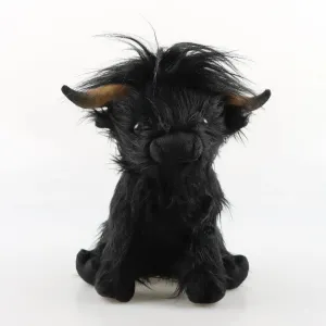 Black Highland Coo Plush Toy