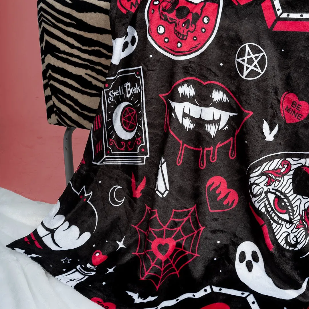 Bloody Vampire Velvet Plush Blanket