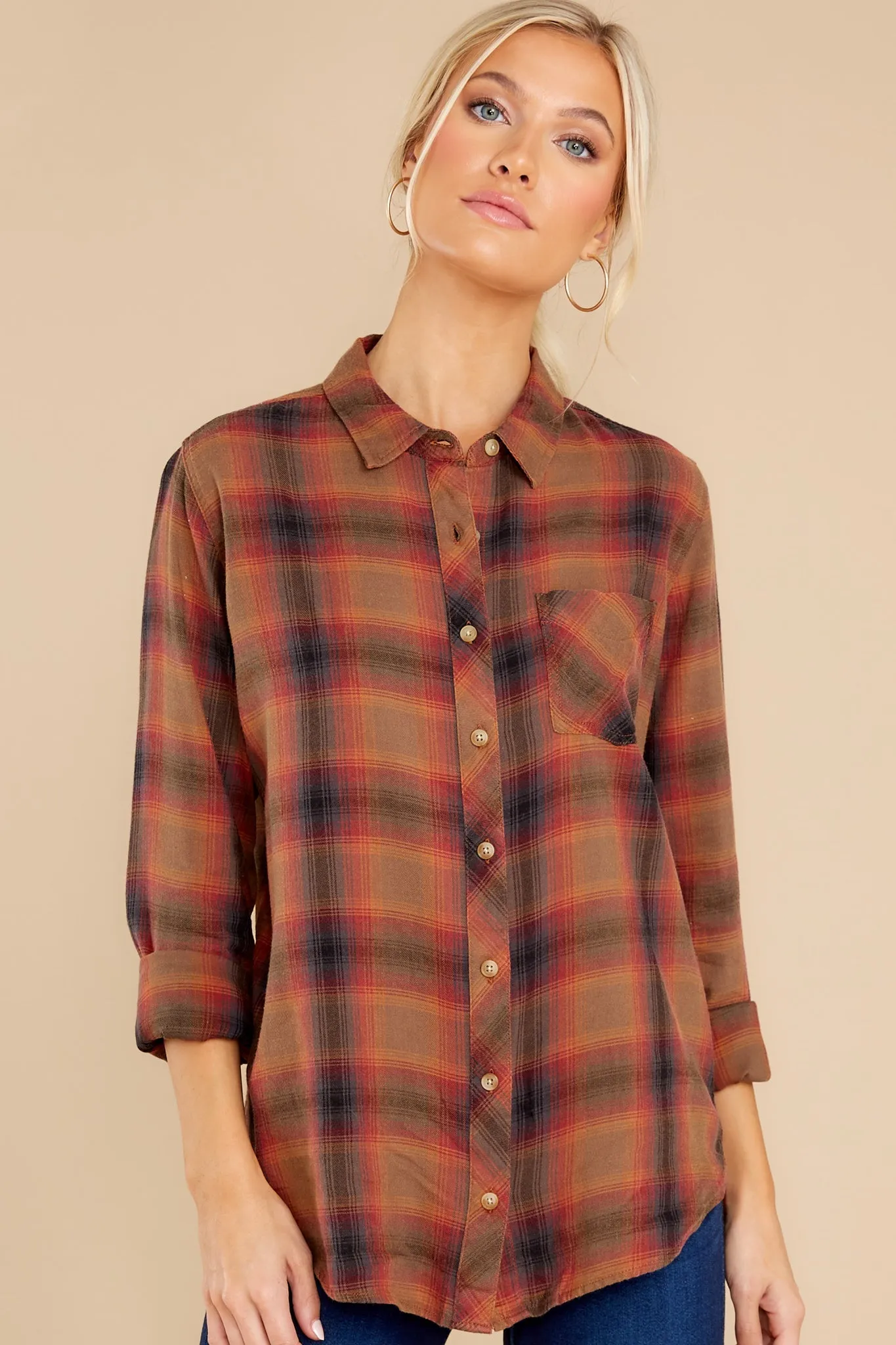 Charlotte Autumn Plaid Top