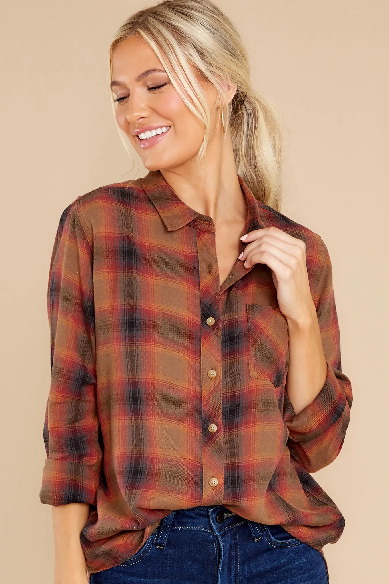 Charlotte Autumn Plaid Top