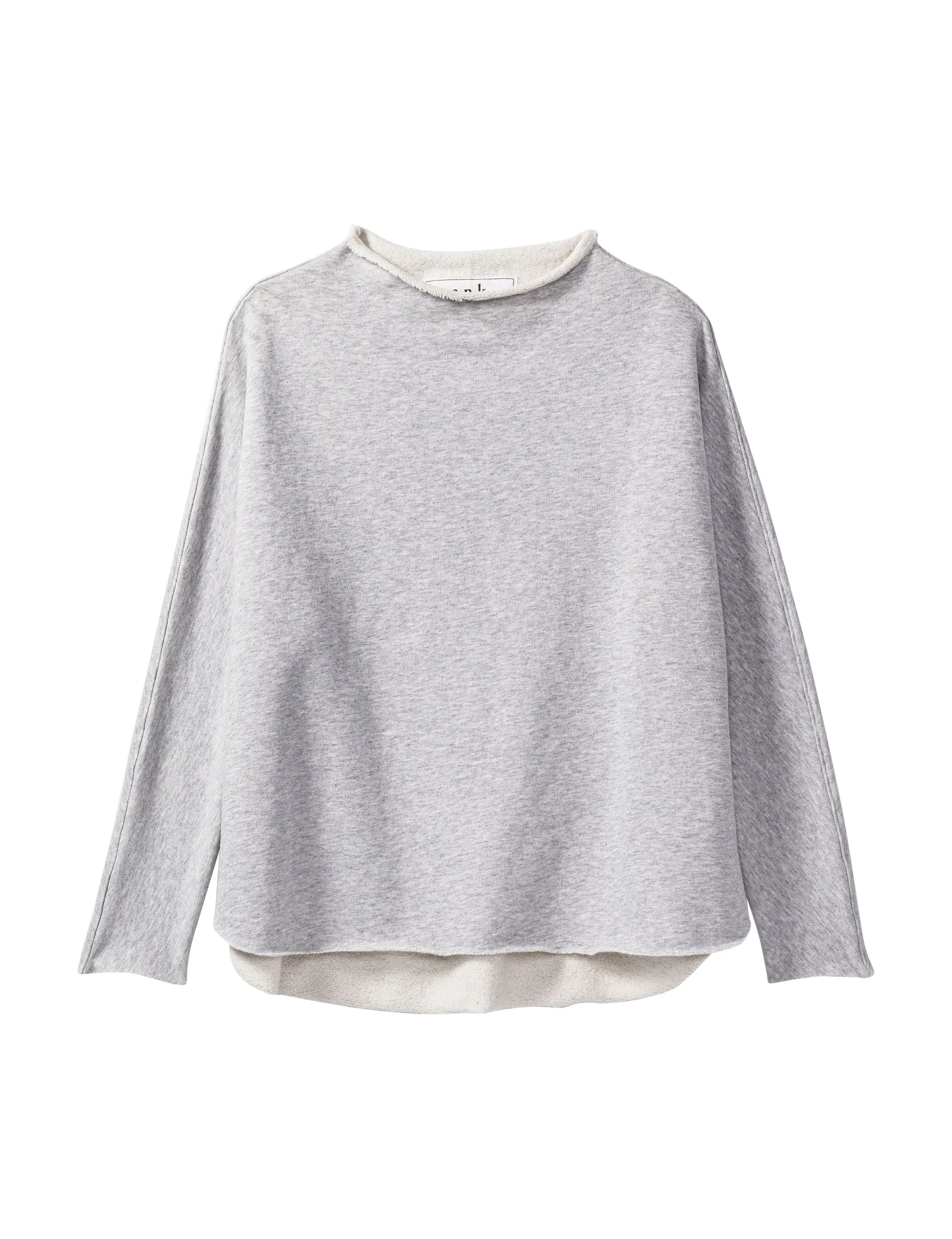 Frank & Eileen - Long Sleeve Funnel Neck Capelet in Classic Gray Melange