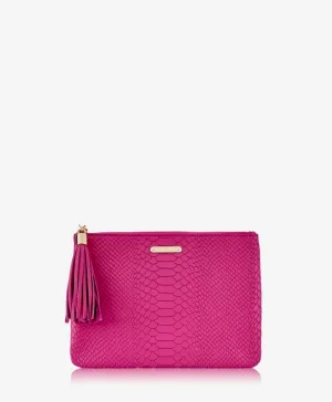 GiGi New York - All In One Bag w/ Slip Pocket Peony Embossed Python Leather