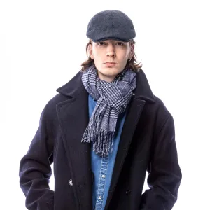 Herringbone Tweed Panel Flat Cap