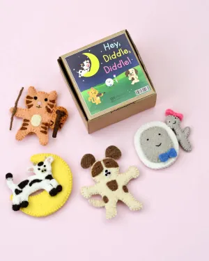 Hey Diddle Diddle Finger Puppet Set