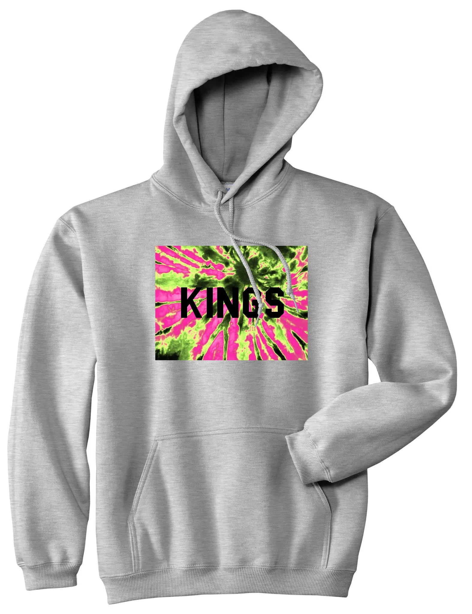 Kings Pink Tie Dye Logo Pullover Hoodie