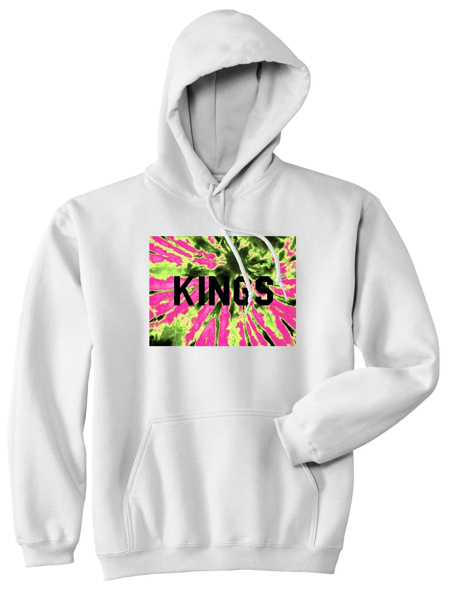 Kings Pink Tie Dye Logo Pullover Hoodie