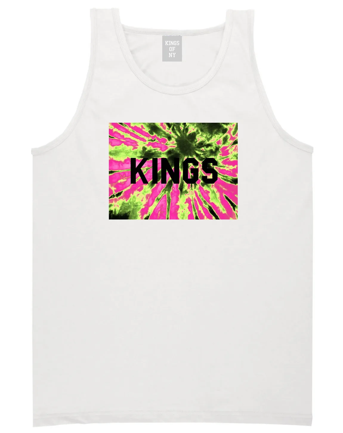 Kings Pink Tie Dye Logo Tank Top