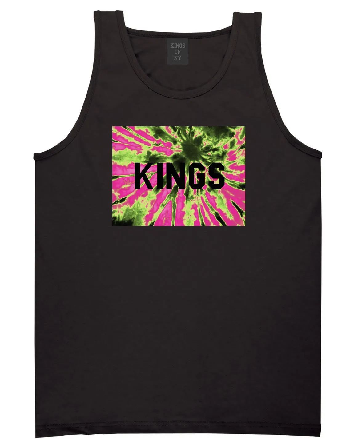 Kings Pink Tie Dye Logo Tank Top