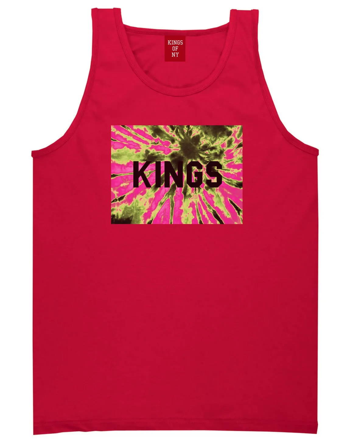 Kings Pink Tie Dye Logo Tank Top