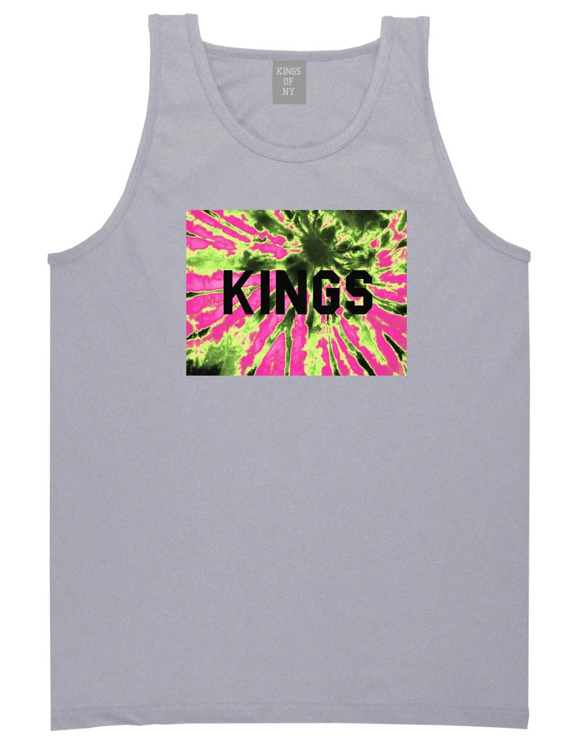 Kings Pink Tie Dye Logo Tank Top