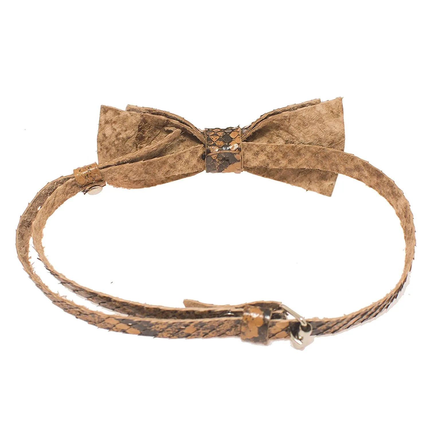 Leather Python Bow Tie