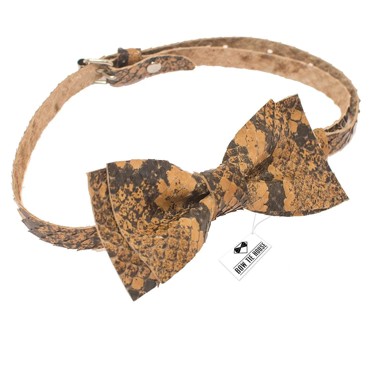 Leather Python Bow Tie