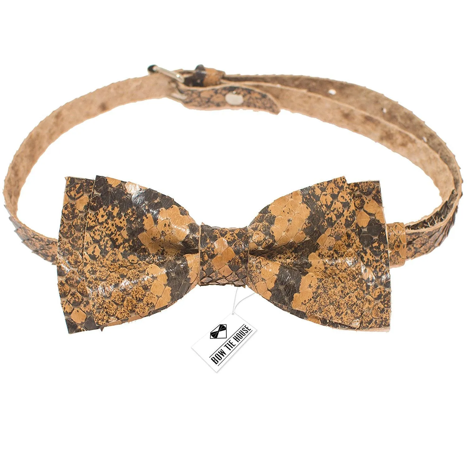 Leather Python Bow Tie