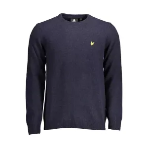 Lyle & Scott Blue Wool Men Sweater