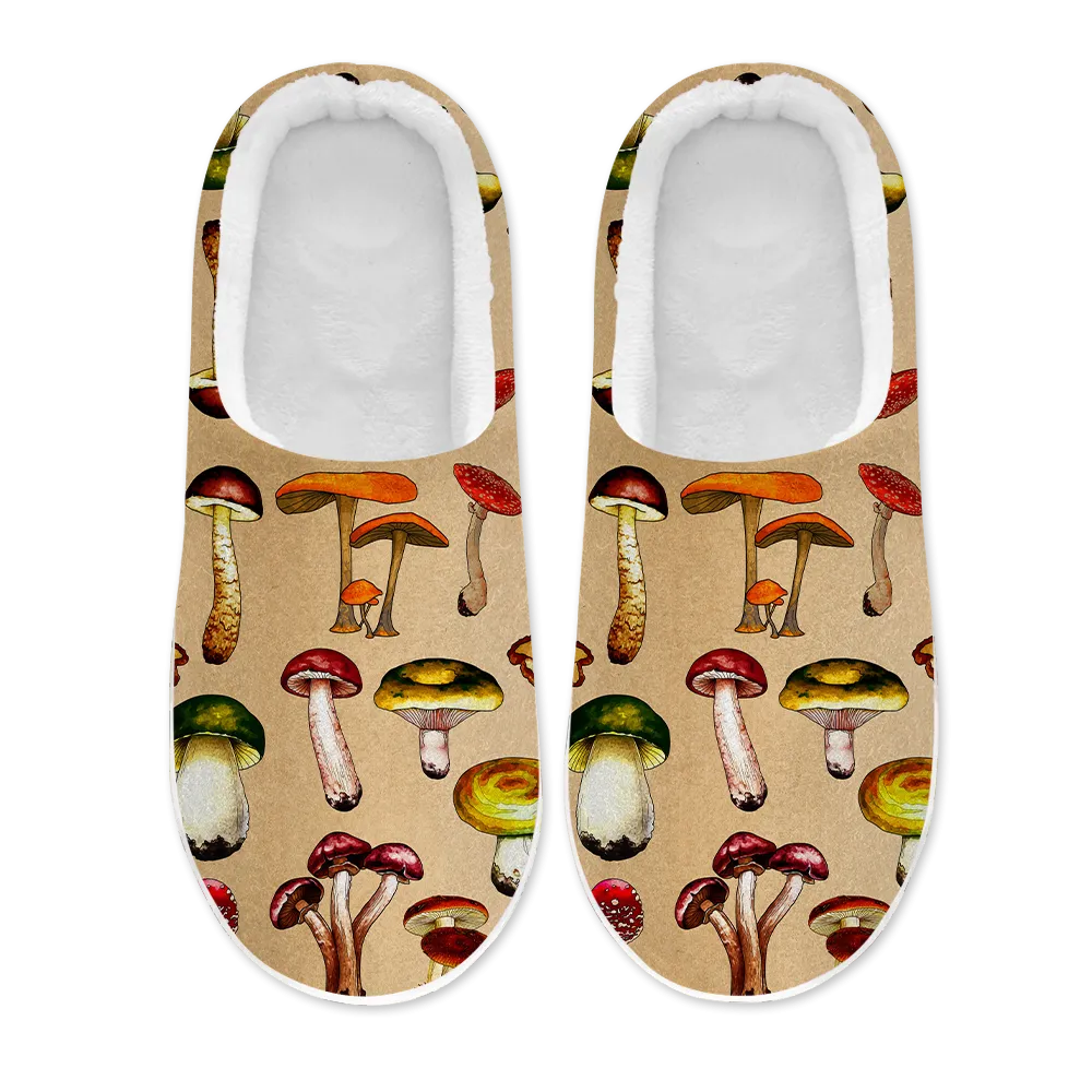 Magic Mushrooms Women's Plush Slippers