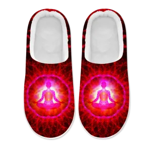 Meditating Psi~ Women's Plush Slippers