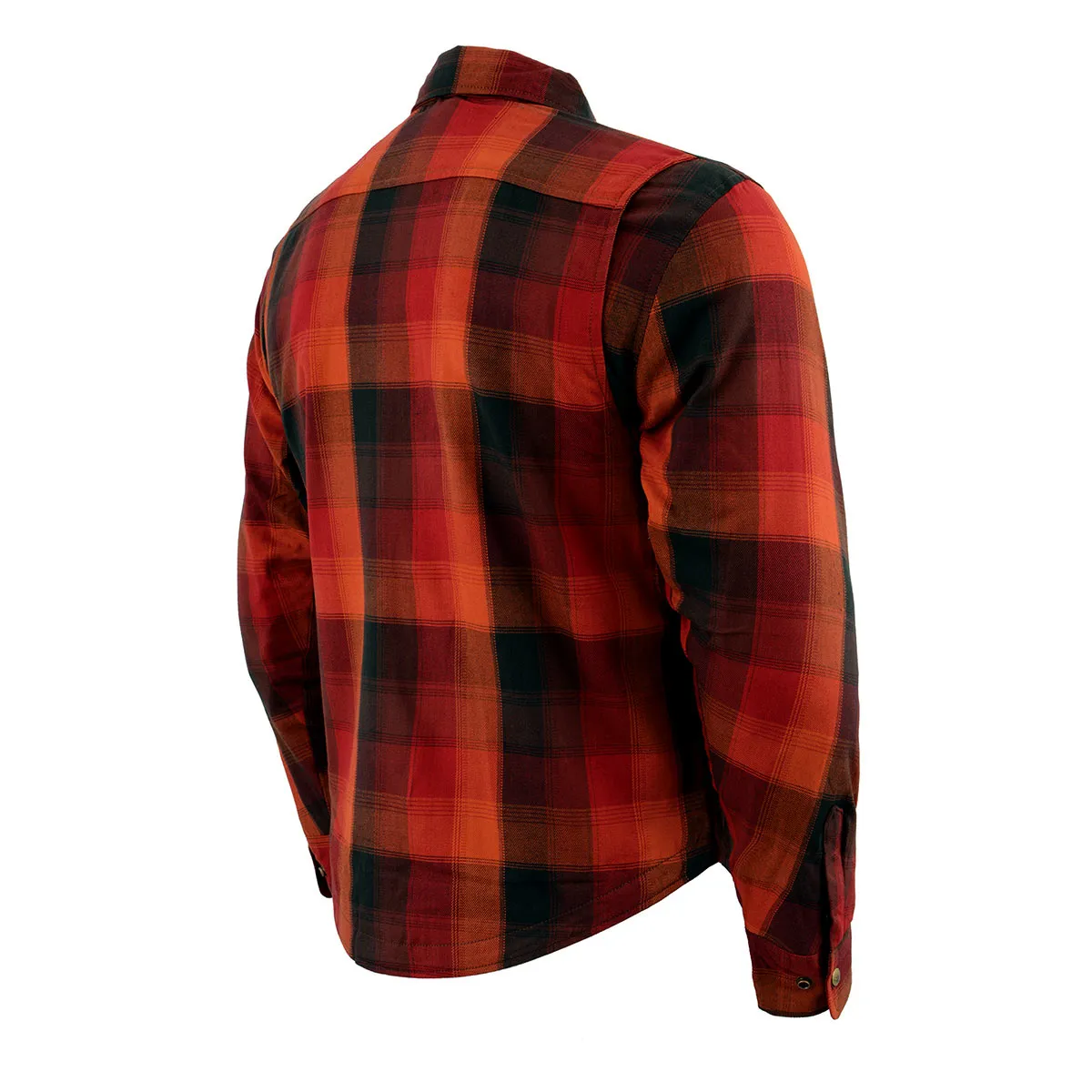 Milwaukee Leather MPM1641 Men's Plaid Flannel Biker Shirt with CE