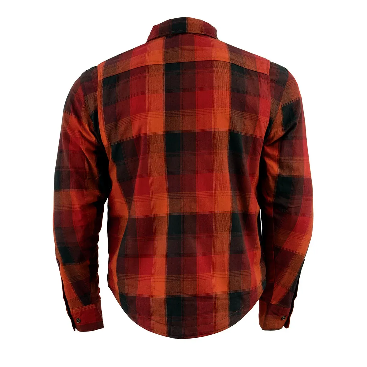 Milwaukee Leather MPM1641 Men's Plaid Flannel Biker Shirt with CE