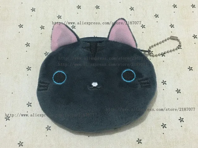 NEW Popular 7Animals , Kitty Cat and Dogs Plush Coin Purse , Gift 10CM Coin BAG Purse , Pocket Coin Wallet BAG , Keychain BAG