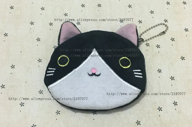 NEW Popular 7Animals , Kitty Cat and Dogs Plush Coin Purse , Gift 10CM Coin BAG Purse , Pocket Coin Wallet BAG , Keychain BAG