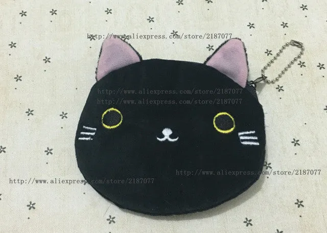 NEW Popular 7Animals , Kitty Cat and Dogs Plush Coin Purse , Gift 10CM Coin BAG Purse , Pocket Coin Wallet BAG , Keychain BAG