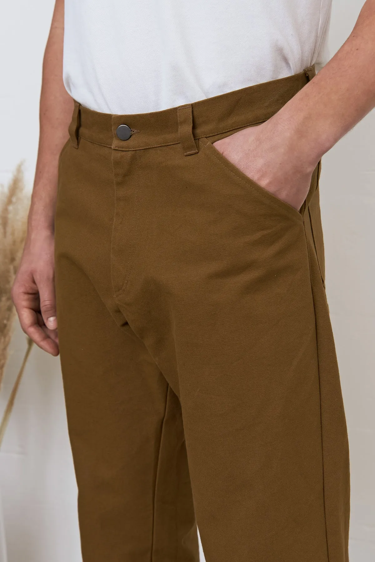 OLF trousers eco canvas 420g camel