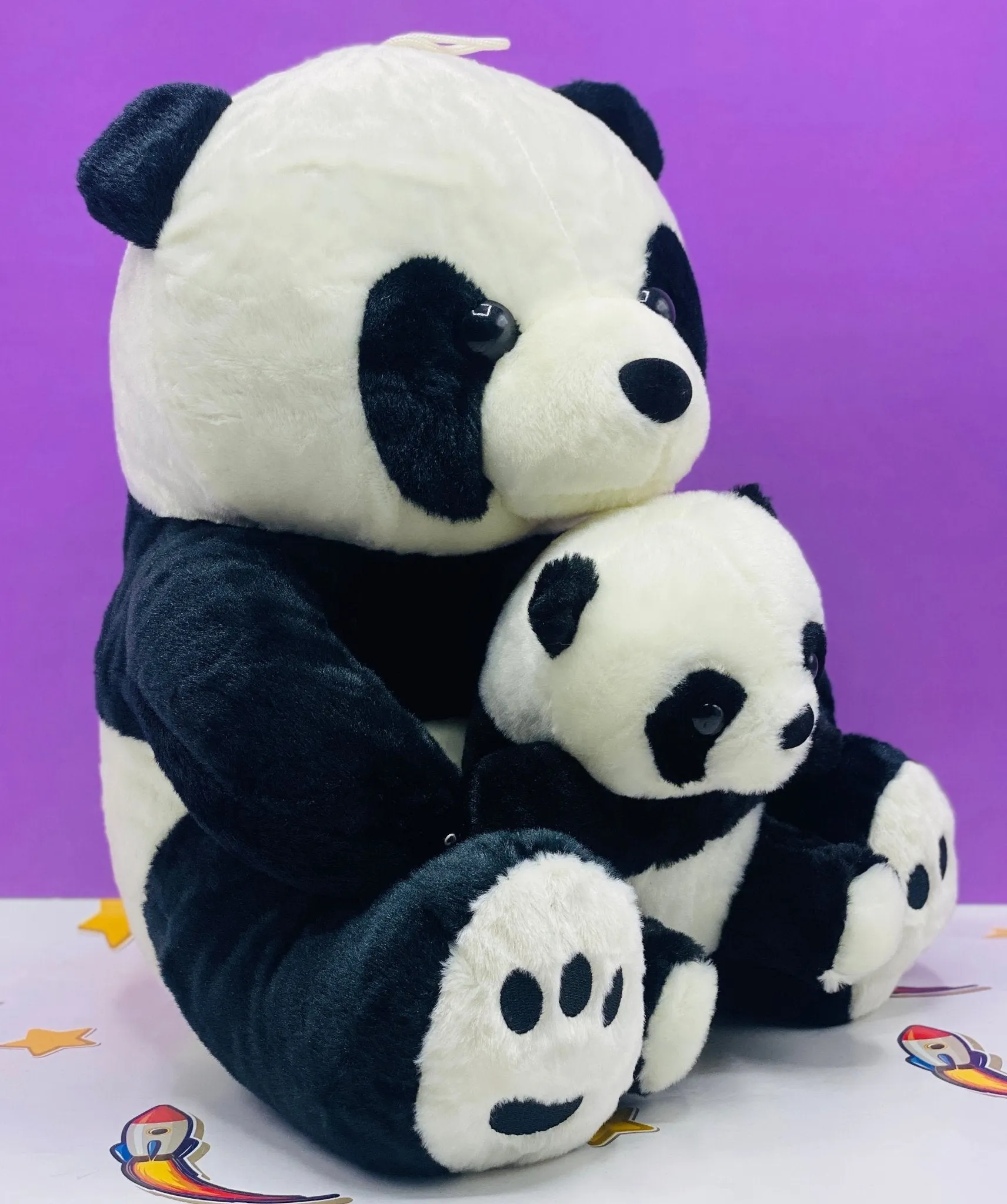 Plush Panda with Baby Panda