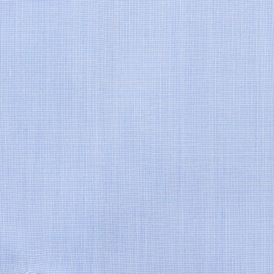 Poplin Semi Spread Shirt - Sky Blue / White - Contrast Collar