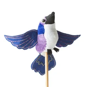 Purple & Blue Hummingbird Finger Puppet (1 )