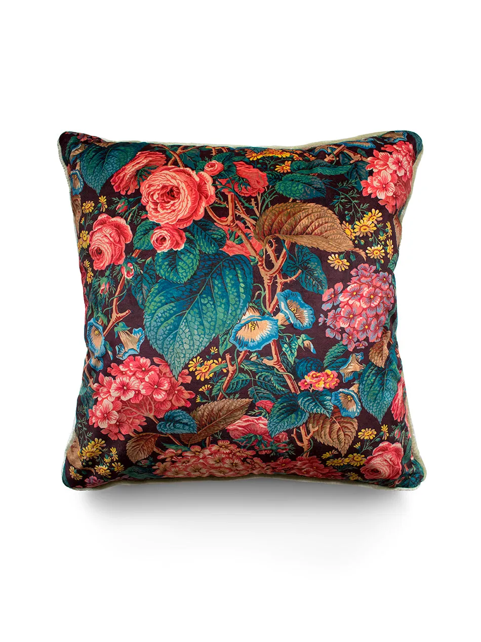 The Brambles 'Mulberry' Velvet Cushion