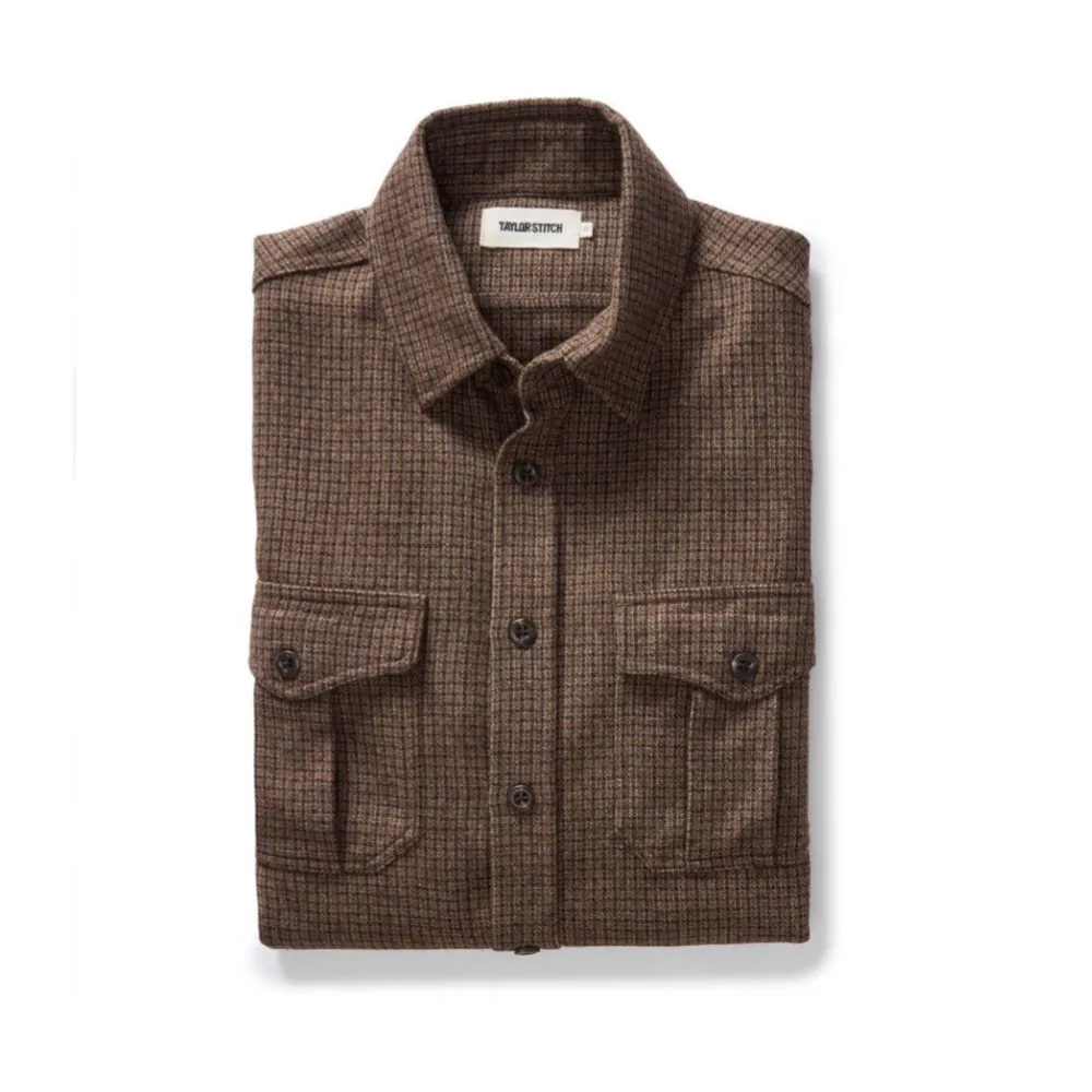 The Saddler Shirt | Burnt Caramel Check Wool