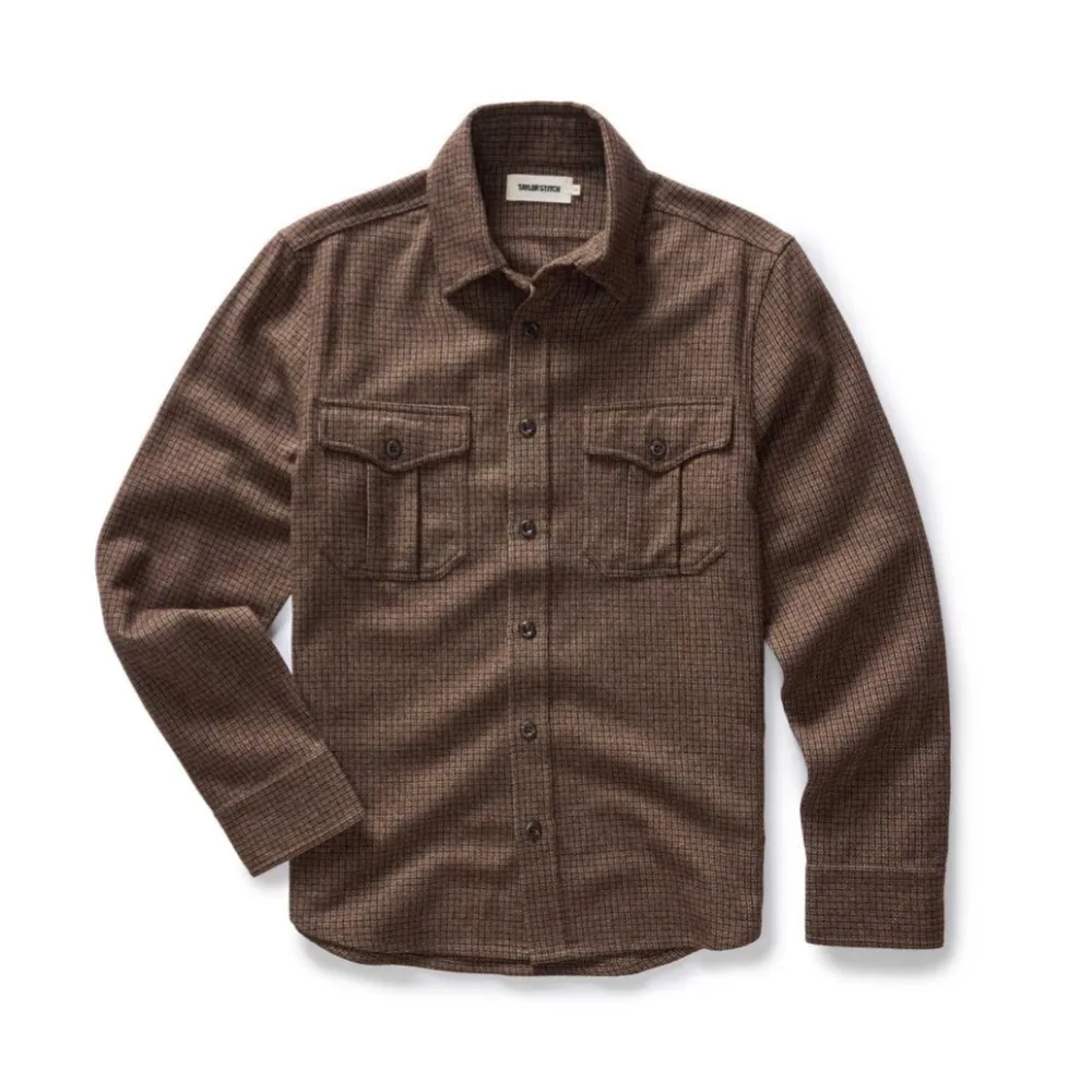 The Saddler Shirt | Burnt Caramel Check Wool